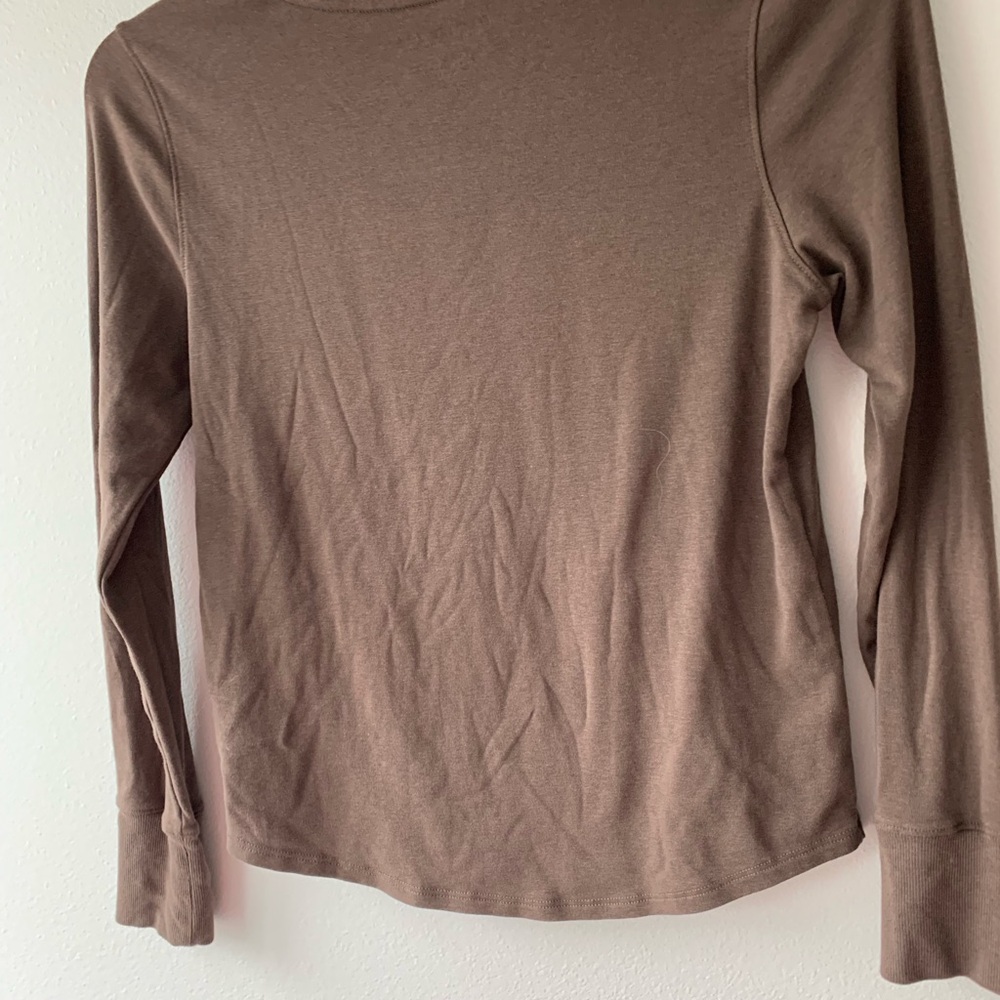 Rachel Zoe Brown Long-Sleeve Crewneck Top 👀BUNDLE AND SAVE🥳 - Picture 5 of 5